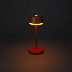 Konstsmide Terrassebelysning > LED-bordlampe Lyon, terracotta, IP54, dæmper, CCT, RGB