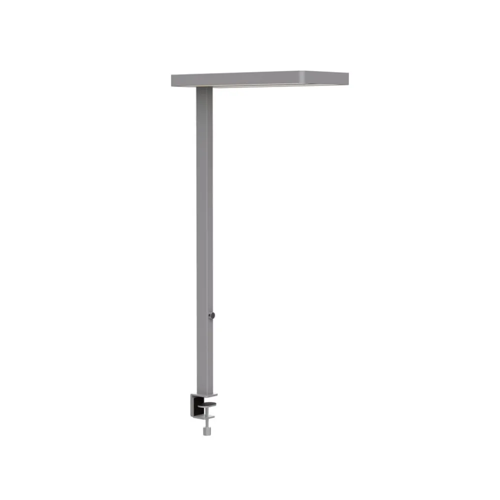 Arbejdsrum/Kontor ^ Maul LED-bordlampe javal, sølv, 120 cm, dæmpbar, klemmefod