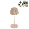 Briloner Dekorationsbelysning|Terrassebelysning > LED-bordlampe med batteri Brilo unplugged Riffle, 20 cm, beige