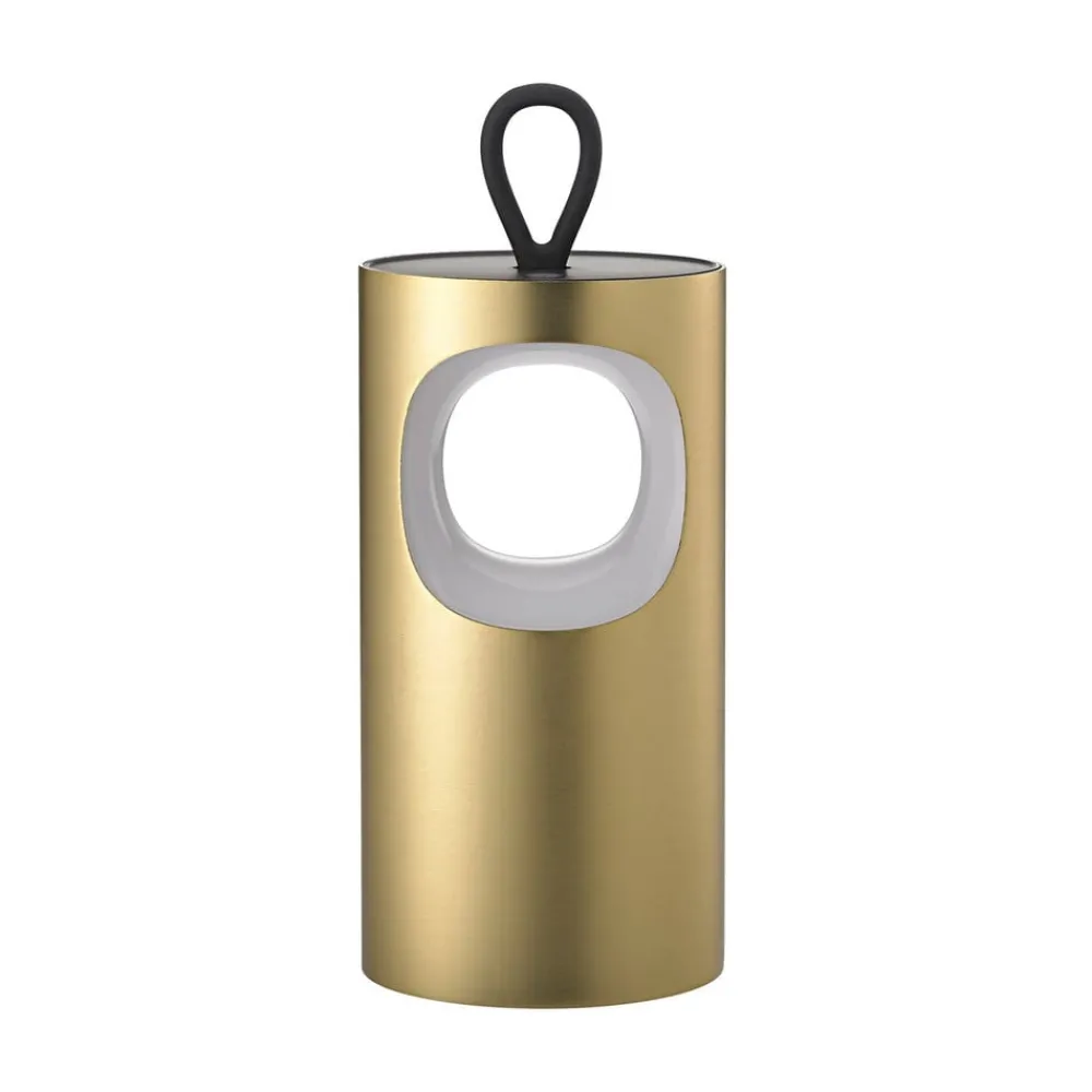 Sigor Dekorationsbelysning|Terrassebelysning > LED-bordlampe med batteri Lunari, guldfarvet 16 cm metal CCT IP44