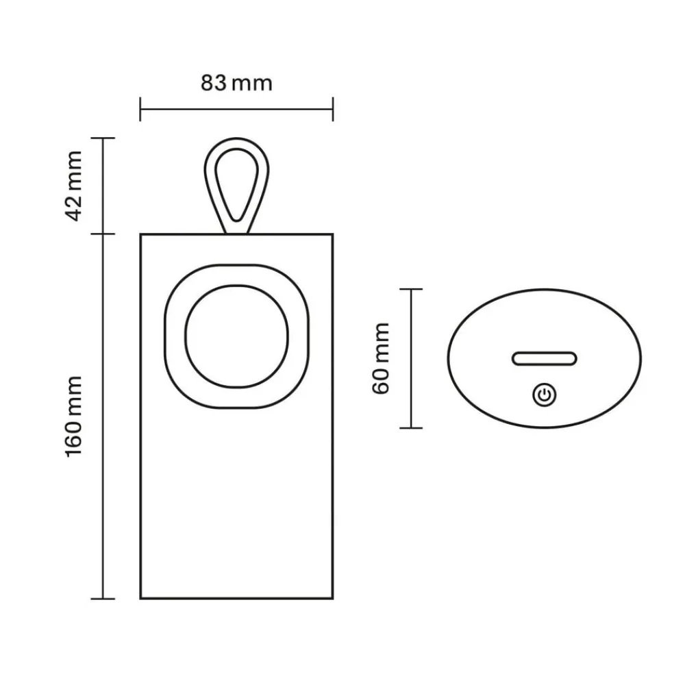 Sigor Dekorationsbelysning|Terrassebelysning > LED-bordlampe med batteri Lunari, guldfarvet 16 cm metal CCT IP44