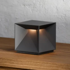 Sigor Dekorationsbelysning|Terrassebelysning > LED-bordlampe med batteri Nutalis, grafitgrå, IP54, dæmpbar