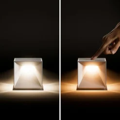 Sigor Dekorationsbelysning|Terrassebelysning > LED-bordlampe med batteri Nutalis, grafitgrå, IP54, dæmpbar