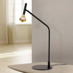 Arbejdsrum/Kontor ^ ORION LED-bordlampe Odeon, sort, drejelig