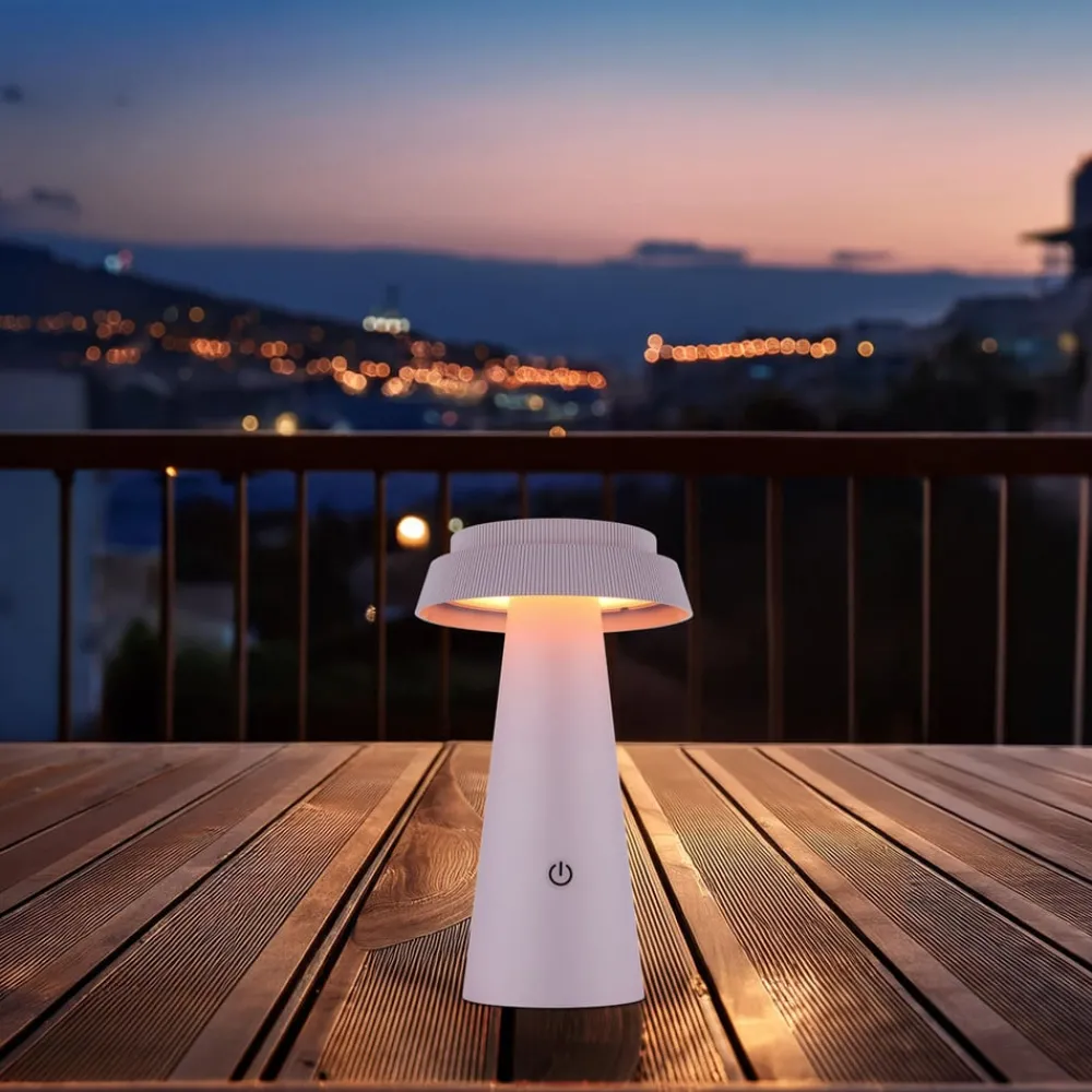 Globo Solcellelamper > LED-bordlampe 36624, pink, genopladeligt batteri, CCT, IP54, dæmpbar