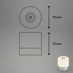 Briloner Dekorationsbelysning|Terrassebelysning > LED-bordlampe Smal, kromfarvet, 2.700K, dæmpbar