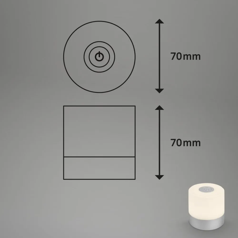 Briloner Dekorationsbelysning|Terrassebelysning > LED-bordlampe Smal, kromfarvet, 2.700K, dæmpbar
