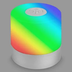 Briloner Dekorationsbelysning|Terrassebelysning > LED-bordlampe Smal, krom, RGBW, plast, 7 cm