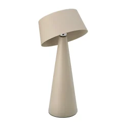 Sigor Solcellelamper > LED-bordlampe Solino, beige, solcelle/USB, 26 cm, IP44