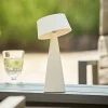 Dekorationsbelysning|Solcellelamper ^ Sigor LED-bordlampe Solino, hvid, solcelle/USB, 26 cm, IP44