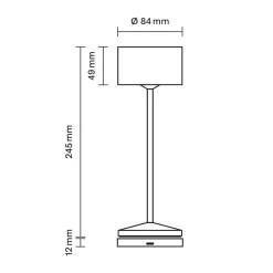 Sigor Dekorationsbelysning|Terrassebelysning > LED-bordlampe Veluna, sort, højde 25 cm IP44 dæmpbar CCT