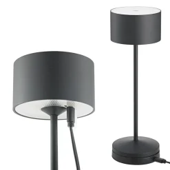 Sigor Dekorationsbelysning|Terrassebelysning > LED-bordlampe Veluna, sort, højde 25 cm IP44 dæmpbar CCT