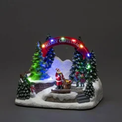 Konstsmide Christmas Dekorationsbelysning|Julepynt > LED-dekolampe julemand og børn, med musik