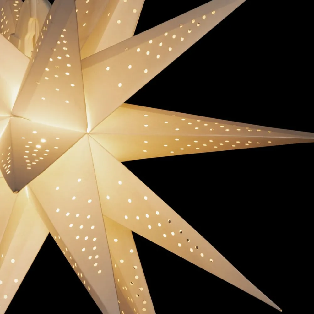 Dekorationsbelysning|Julestjerner ^ Konstsmide Christmas LED-dekolampe papirstjerne, 3D, hvid, dæmpbar