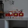 Konstsmide Christmas Dekorationsbelysning|Julepynt > LED-dekolampe, træsilhuet tog, batteri, USB