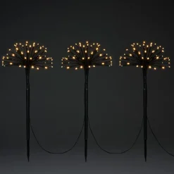 Konstsmide Christmas Julelys Udendørs > LED-dekorationslampe tre mælkebøtter med jordspyd IP44