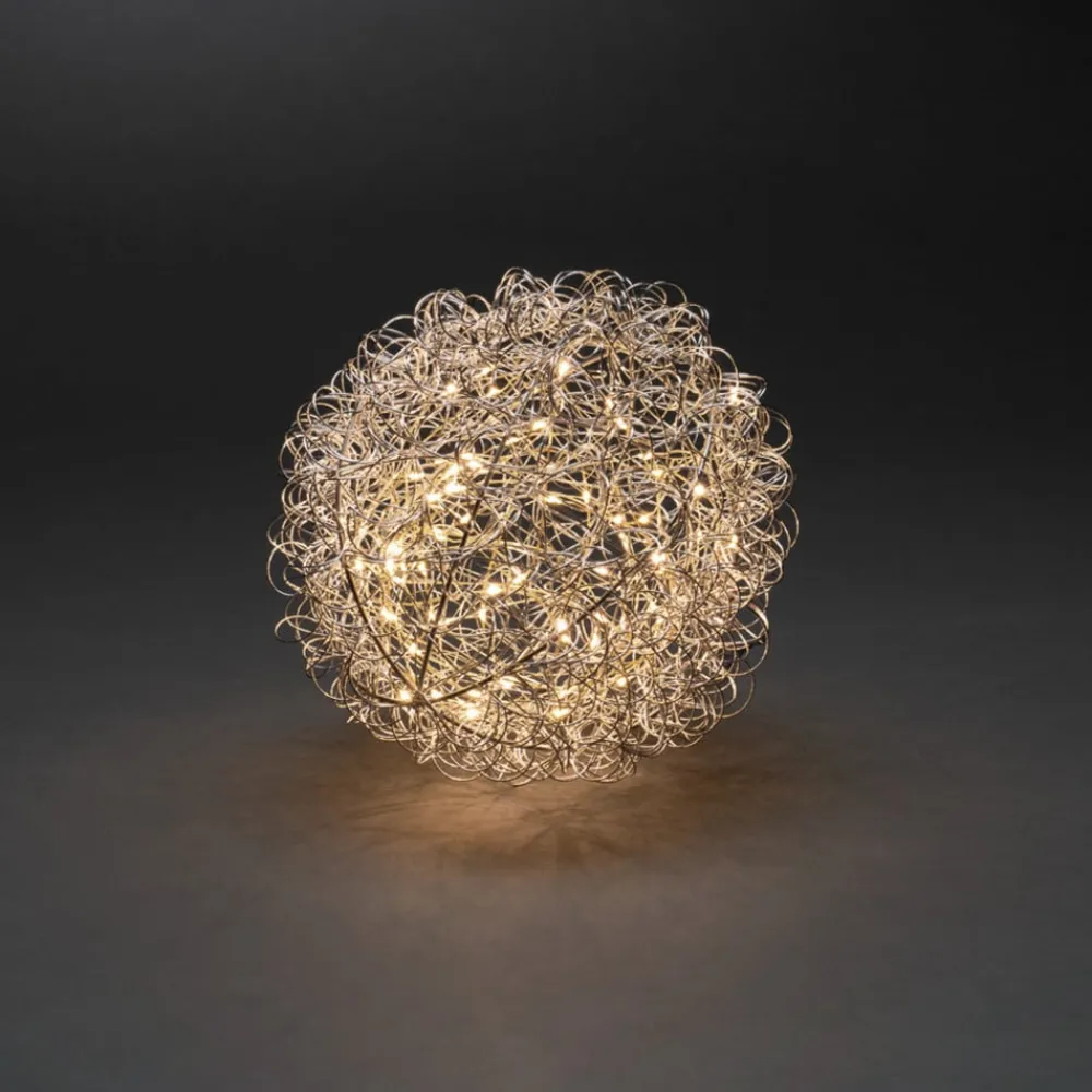 Julepynt ^ Konstsmide Christmas LED-dekorativ lyskugle, Ø 25 cm, 80 LED'er