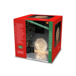 Julepynt ^ Konstsmide Christmas LED-dekorativ lyskugle, Ø 25 cm, 80 LED'er