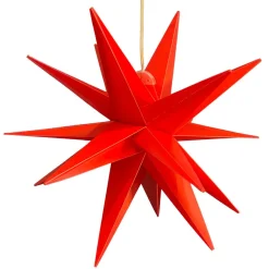 Dekorationsbelysning|Julepynt ^ STERNTALER LED-dekostjerne, 18 takker, Ø 25 cm, rød