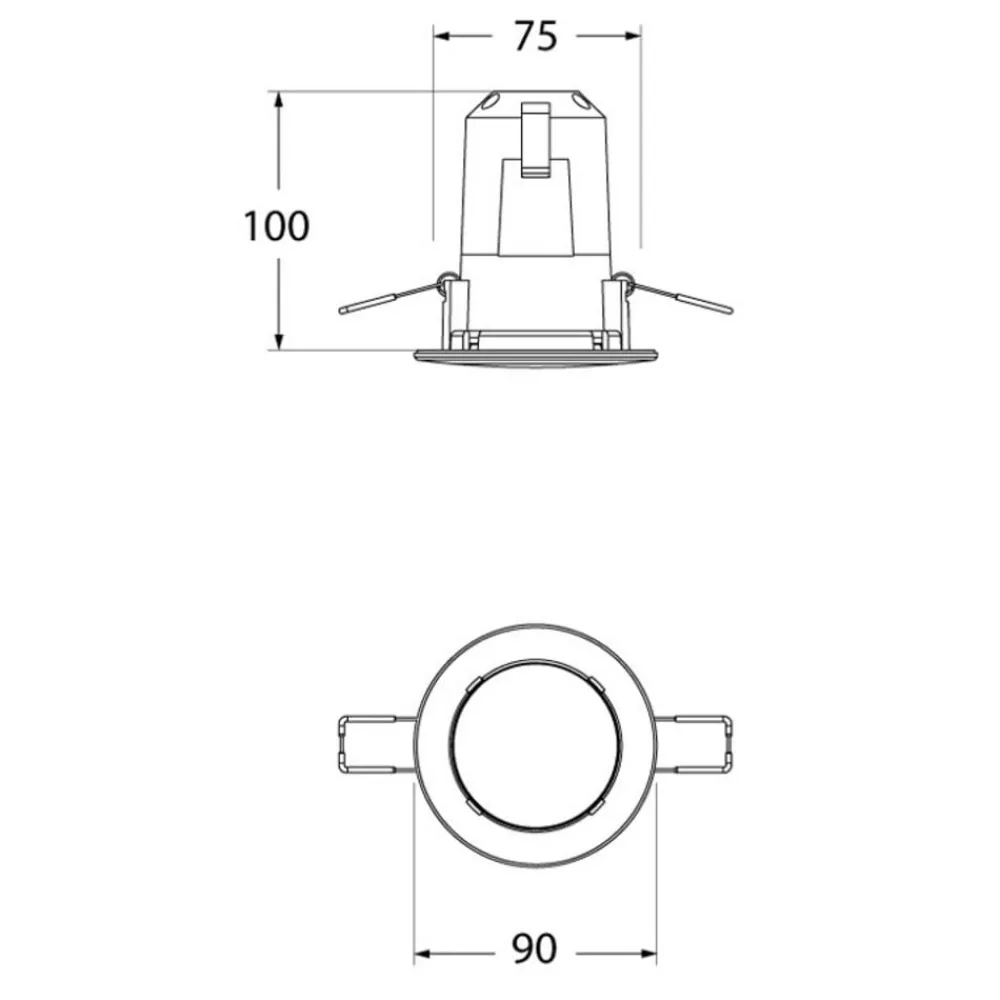Loftlamper|Indbygningsspots ^ Fumagalli LED-downlight Teresa 90, GU10, CCT, 3,5 W, sort