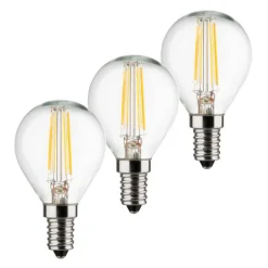 Müller-Licht Filament Pære > LED-dråbepære E14 4W 2.700K Filament sæt med 3 stk