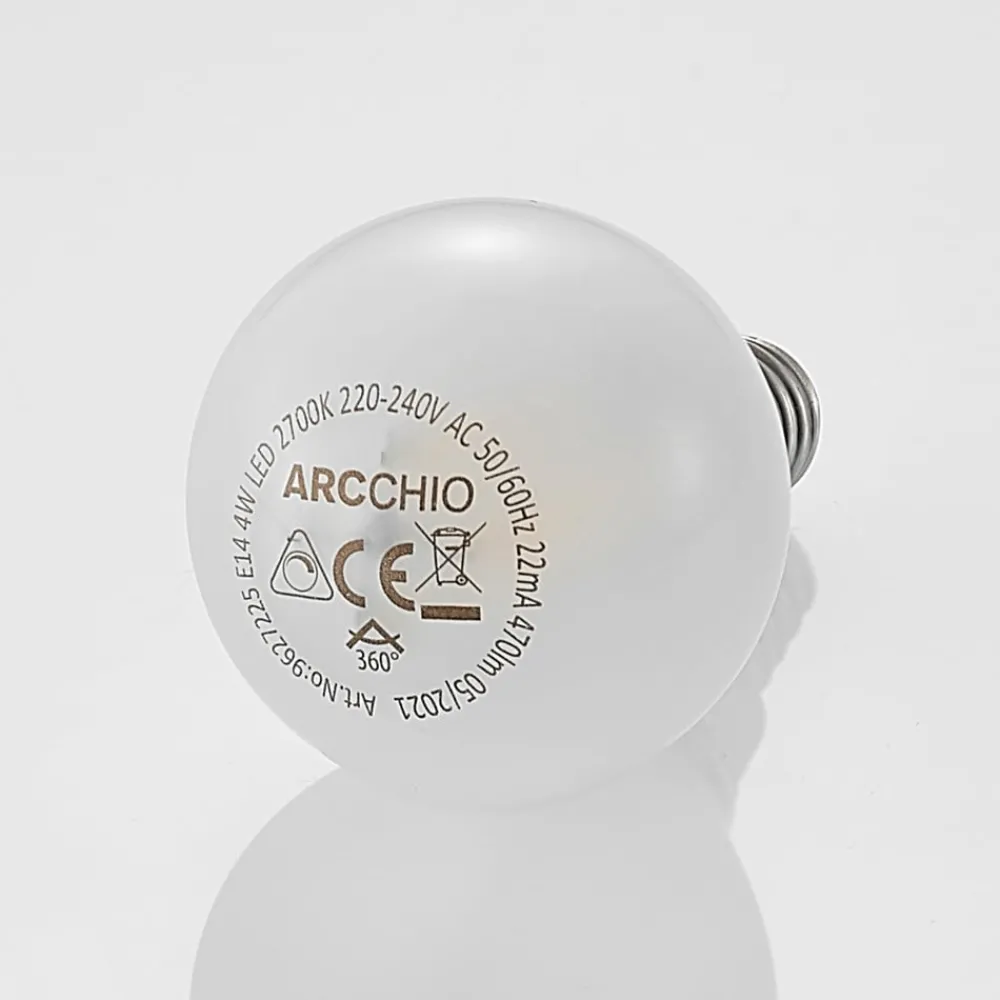 Dæmpbar Led-Pære ^ Arcchio LED-dråbepære E14 4 W 2.700 K mat dæmpes, 5 stk