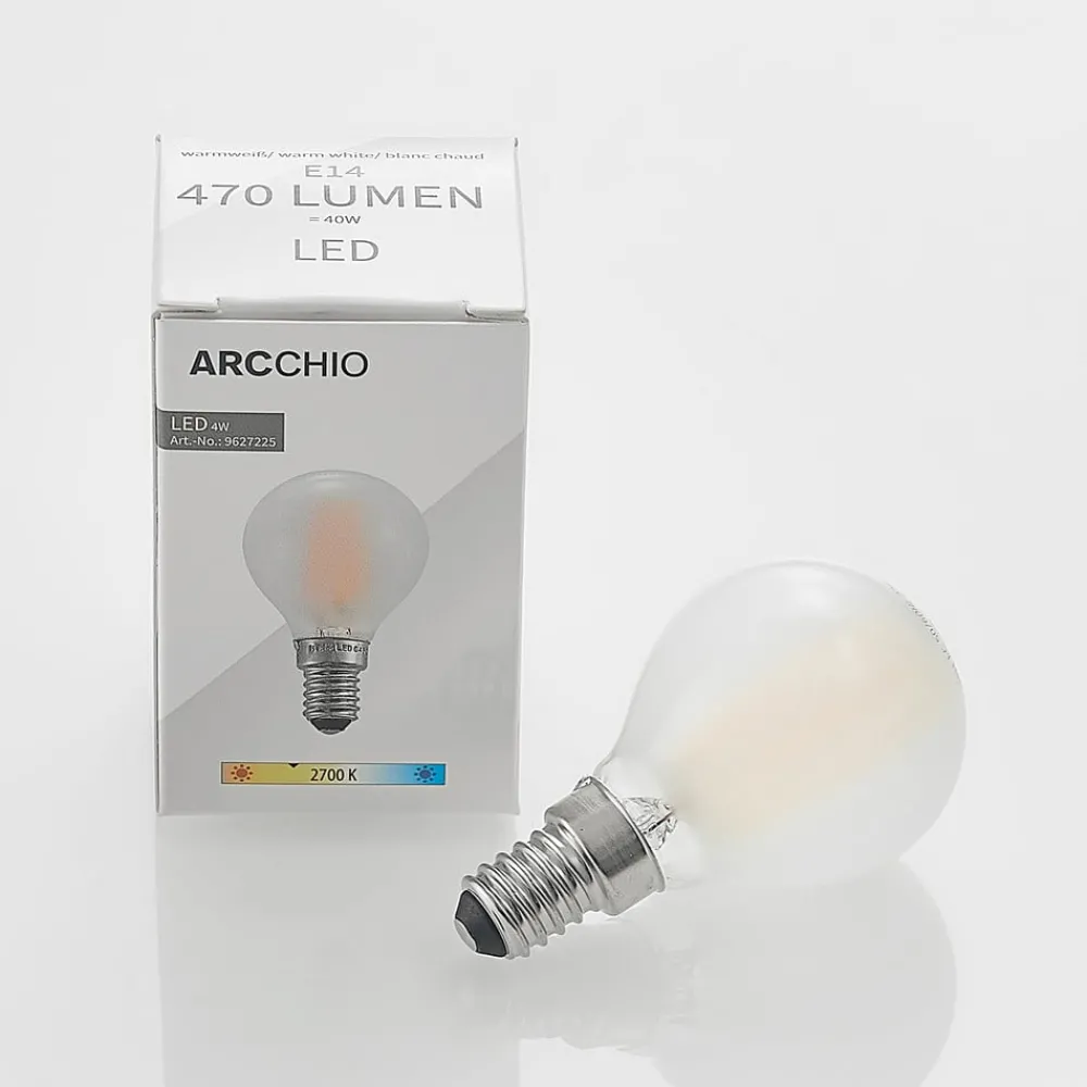Dæmpbar Led-Pære ^ Arcchio LED-dråbepære E14 4 W 2.700 K mat dæmpes, 5 stk