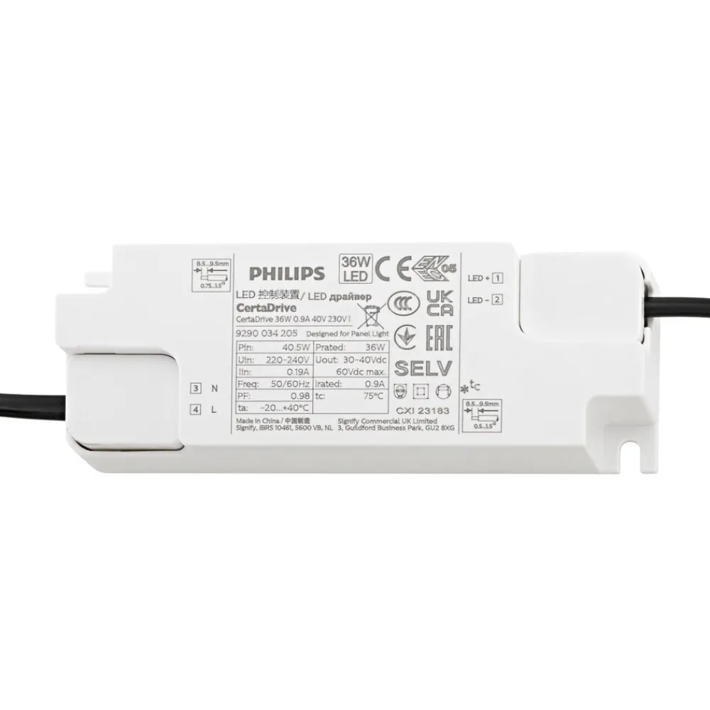 Sigor Driver Konstant Strøm > LED-driver Powerline Panel CC, 36 W, 900 mA