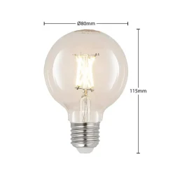 Arcchio Filament Pære > LED E27 4 W G80 2.700 K filament dæmpes klar 3 stk