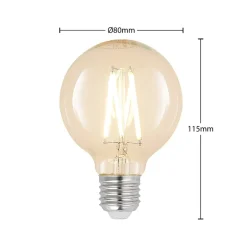 Arcchio Filament Pære > LED E27 8 W G80 2.700 K filament dæmpes klar 2 stk