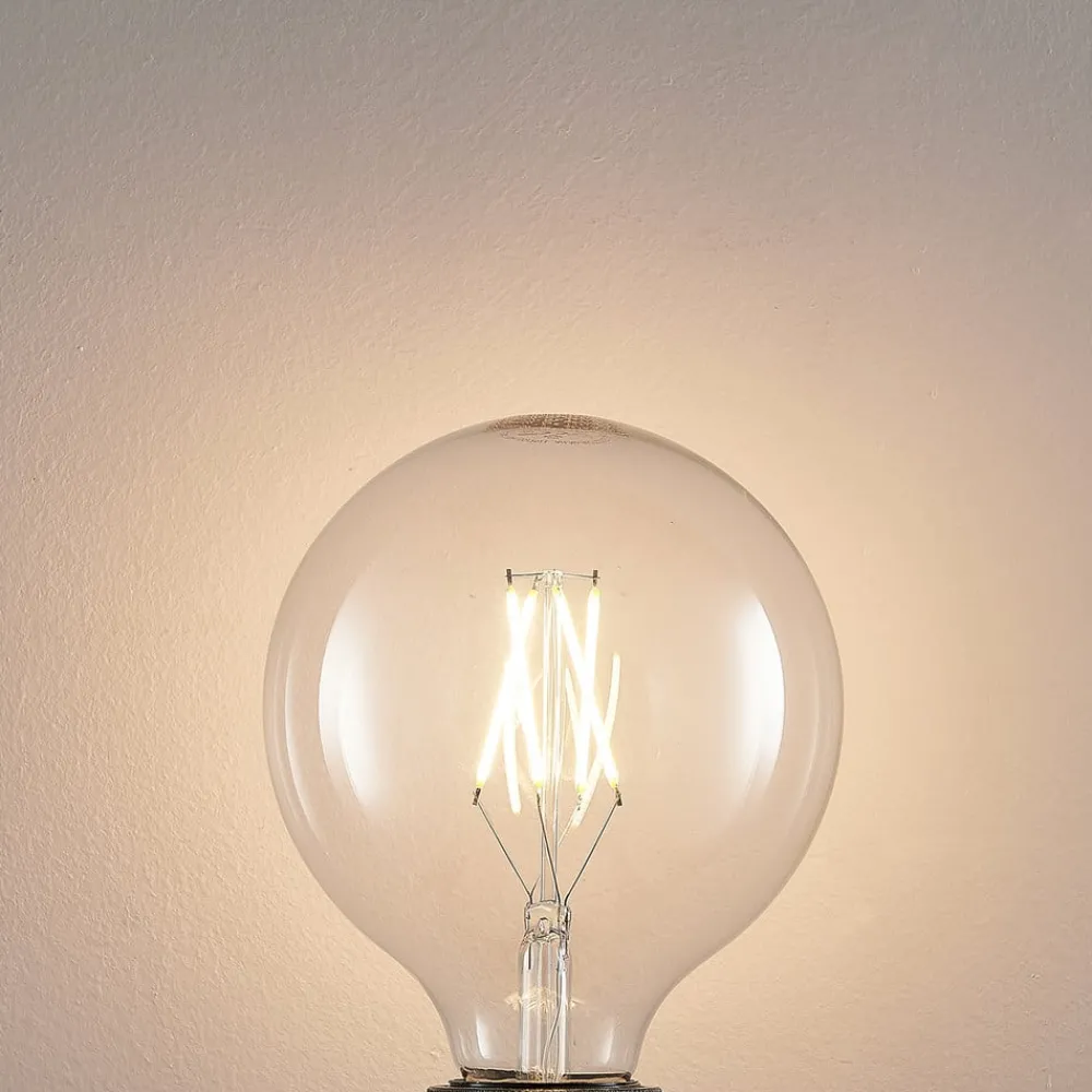 Dæmpbar Led-Pære|Filament Pære ^ Arcchio LED-filament E27 6 W 2.700 K G125 Globe klar 3 stk