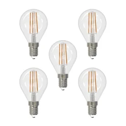 Dæmpbar Led-Pære|Filament Pære ^ Arcchio LED-filamentpære E14 4W 2.700 K dråbe dæmpes 5 stk
