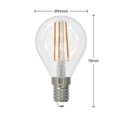 Dæmpbar Led-Pære|Filament Pære ^ Arcchio LED-filamentpære E14 4W 2.700 K dråbe dæmpes 5 stk