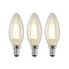 Arcchio Filament Pære|Led Pærer > LED-filamentpære E14 4 W 827 kerte, dæmpes, 3 stk