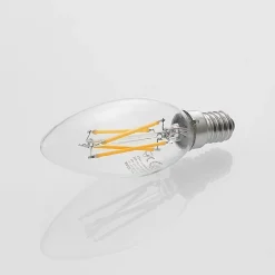 Arcchio Filament Pære|Led Pærer > LED-filamentpære E14 4 W 827 kerte, dæmpes, 3 stk