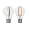 Dæmpbar Led-Pære|Filament Pære ^ Arcchio LED-filamentpære E27 8W klar 2.700K dæmpbar sæt med 2 stk
