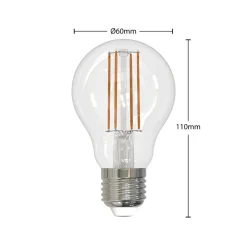 Arcchio Dæmpbar Led-Pære|Filament Pære > LED-filamentpære E27 6W klar 2.700K dæmpbar sæt med 3 stk