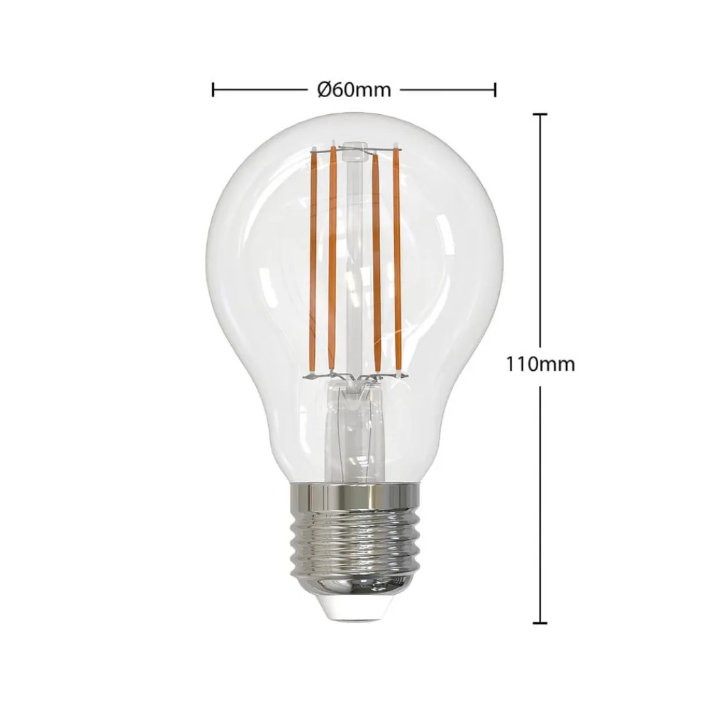Arcchio Dæmpbar Led-Pære|Filament Pære > LED-filamentpære E27 6W klar 2.700K dæmpbar sæt med 3 stk