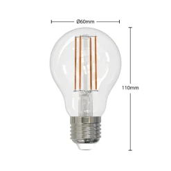 Filament Pære|Led Pærer ^ Arcchio LED-filamentpære E27 6W klar 2.700K dæmpbar sæt med 2 stk