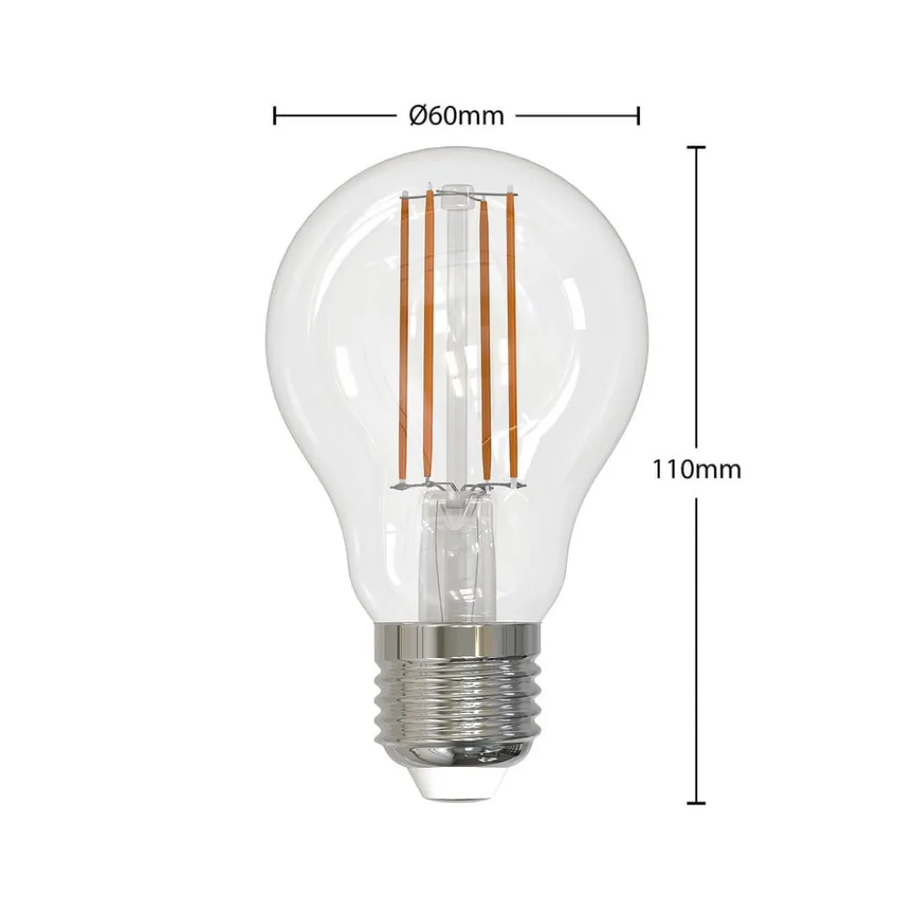Filament Pære|Led Pærer ^ Arcchio LED-filamentpære E27 6W klar 2.700K dæmpbar sæt med 2 stk