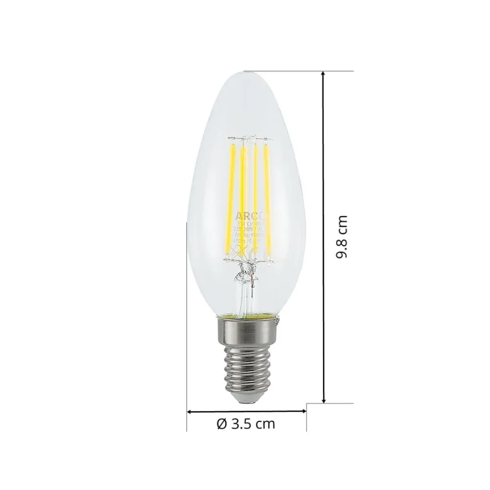 Arcchio Dæmpbar Led-Pære|Filament Pære > LED-filamentpære E14 4W 2.700K 3-trins dæmper