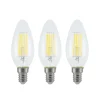 Dæmpbar Led-Pære|Filament Pære ^ Arcchio LED-filamentpære E14 4 W 827 3-trins-dæmper, 3 stk