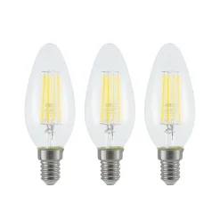 Dæmpbar Led-Pære|Filament Pære ^ Arcchio LED-filamentpære E14 4 W 827 3-trins-dæmper, 3 stk