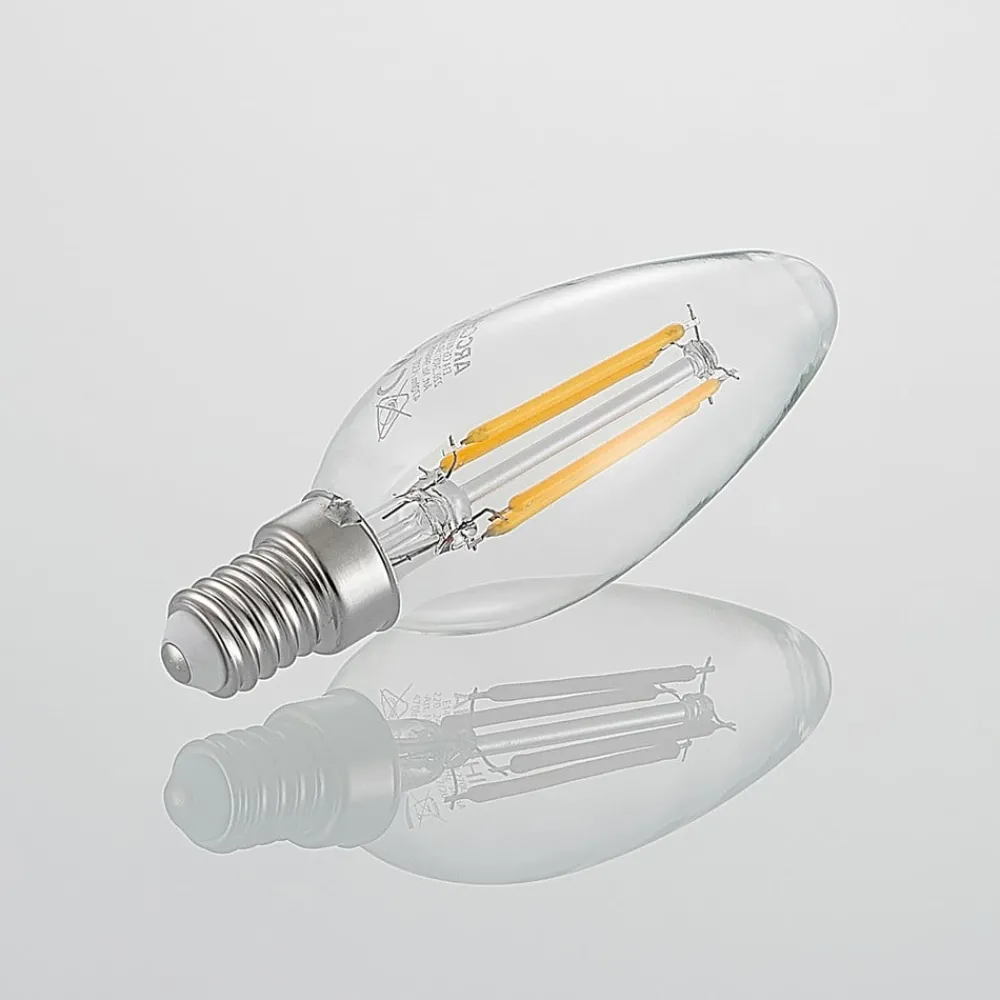 Dæmpbar Led-Pære|Filament Pære ^ Arcchio LED-filamentpære E14 4 W 827 3-trins-dæmper, 3 stk