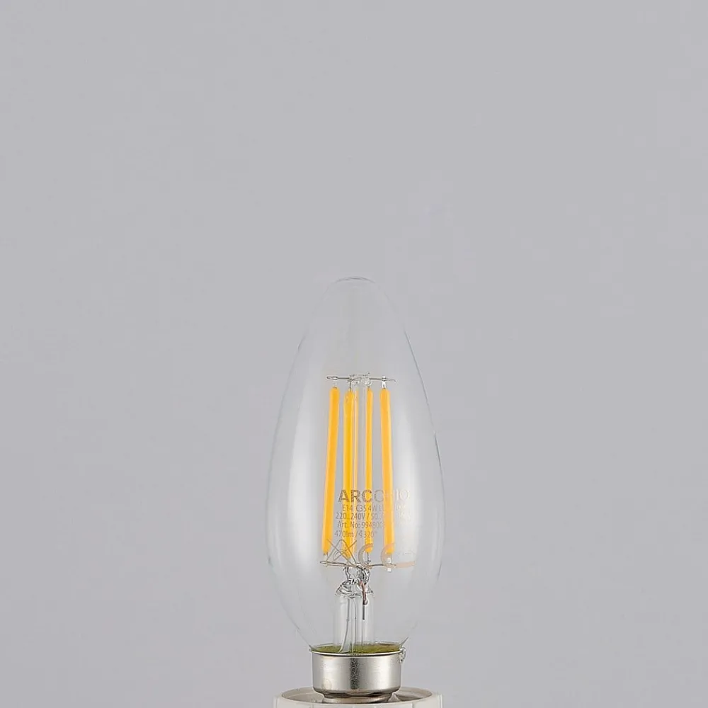 Dæmpbar Led-Pære|Filament Pære ^ Arcchio LED-filamentpære E14 4 W 827 3-trins-dæmper, 3 stk