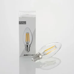 Dæmpbar Led-Pære|Filament Pære ^ Arcchio LED-filamentpære E14 4 W 827 3-trins-dæmper, 3 stk