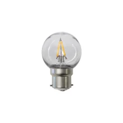 STAR TRADING Led Pærer > LED-filamentpære, G45, B22, 1 W, klar, 2.200 K