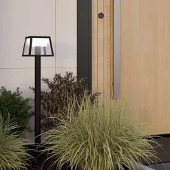 EGLO Solcelle Lampe Med Sensor|Solcellelamper > LED-gadelampe Altilia, højde 106 cm, sort, sensor