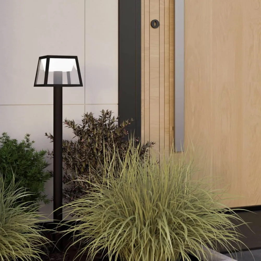 EGLO Solcelle Lampe Med Sensor|Solcellelamper > LED-gadelampe Altilia, højde 106 cm, sort, sensor