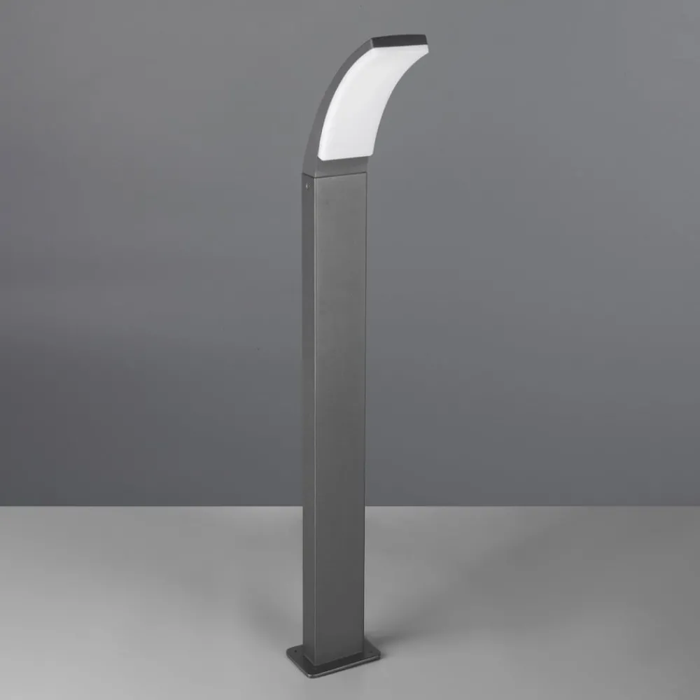 Gadebelysning ^ Reality Leuchten LED-gadelampe Beja, antracit, aluminium, højde 100 cm